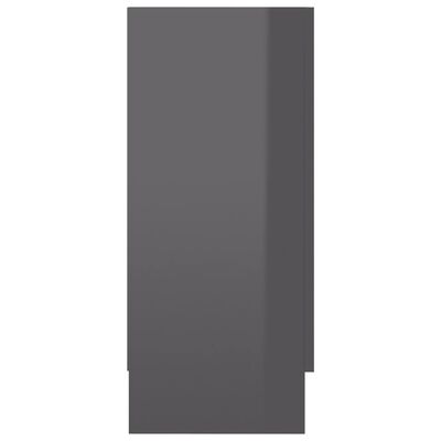 vidaXL Skjenk høyglans grå 120x30,5x70 cm sponplate