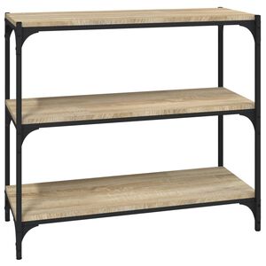 vidaXL Bokhylle sonoma eik 80x33x70,5 cm konstruert tre og st&aring;l