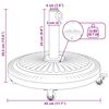 vidaXL Parasollfot Svart Ø38-48 mm PE og betong og jern