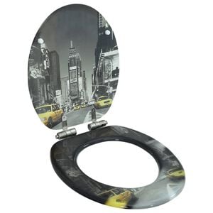 vidaXL Toalettsete med myk lukkefunksjon MDF New York-design