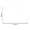 vidaXL Peis glassplate halvrund 800x500 mm