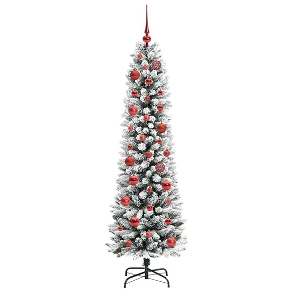 vidaXL Kunstig juletre med 150 LED Hvit 150 cm PVC og Metall og Plast