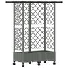 vidaXL Hevet Bed med Trellis og Tak Lysegr&aring; 124 x 40 x 127 cm PP