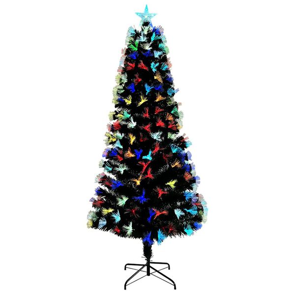 vidaXL Kunstig juletre med dekorative strenglys grønn 240 cm PVC