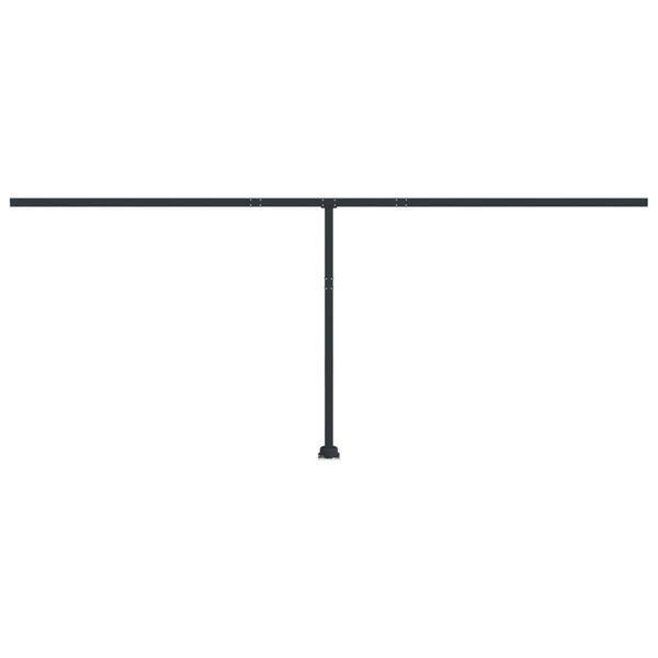 vidaXL Markisestolpesett antrasitt 600x245 cm jern