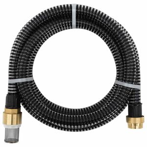 vidaXL Sugeslange med messingkoblinger svart 1,1" 3 m PVC