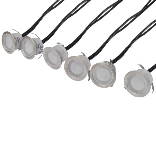 vidaXL LED-bakkelys 6 stk varmhvit