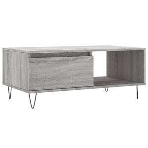 vidaXL Salongbord gr&aring; sonoma 90x50x36,5 cm konstruert tre