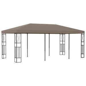 vidaXL Paviljong 6x3 m gr&aring;brun stoff