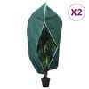 vidaXL Plantefleecetrekk med glidel&aring;s 2 stk 70 g/m&sup2; 1,2x1,8 m