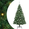 vidaXL Kunstig juletre med 300 LED gr&oslash;nn 180 cm PVC og St&aring;l og Plast