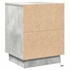 vidaXL Nattbordskap Betonggr&aring; 39 x 34,5 x 50 cm Konstruert tre