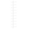 vidaXL Veggmontert vinstativ for 10 flasker hvit metall