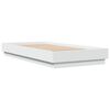 vidaXL Sengeramme med LED-lys hvit 90x190 cm