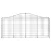 vidaXL Gabionkurver buede 10 stk 200x30x80/100 cm galvanisert jern
