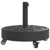 vidaXL Parasollfot med hjul for &Oslash;38 / 48 mm stenger 27 kg rund