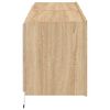 vidaXL Vegghengte TV-benker med LED 2 stk sonoma eik 60x35x41 cm