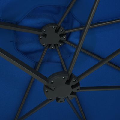 vidaXL Parasol med aluminiumsstang 460x270 cm blå