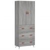 vidaXL Highboard gr&aring; sonoma 69,5x34x180 cm konstruert tre