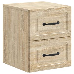 vidaXL Vegghengt Nattbord Sonoma eik 34,5 x 33 x 40 cm Konstruert tre