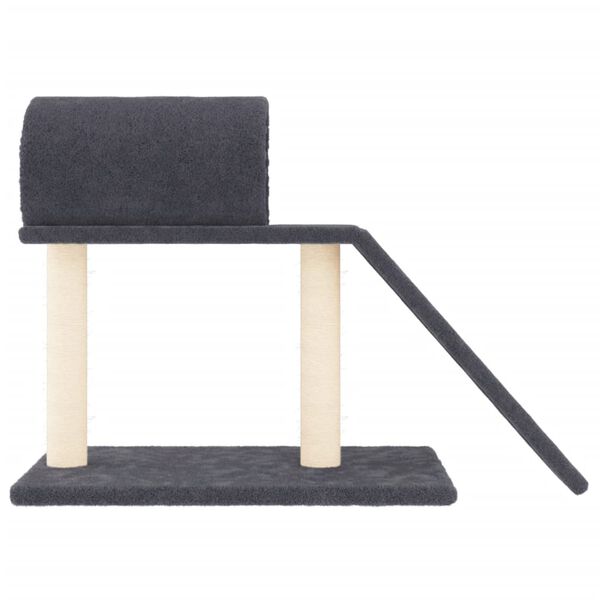 vidaXL Klorestolpe med tunnel og stige mørkegrå 55,5 cm