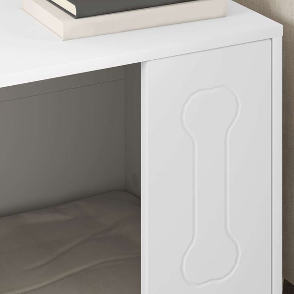 vidaXL Hundehus Hvit 44 x 42 x 49 cm Konstruert tre