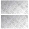 vidaXL Trinn Rektangul&aelig;r 2 pcs s&oslash;lv 40 x 20 cm Aluminium