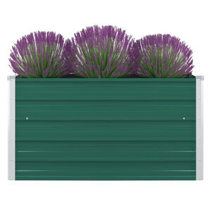 vidaXL Forh&oslash;yet plantekasse 100x100x45 cm galvanisert st&aring;l gr&oslash;nn