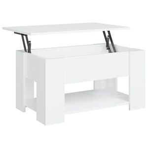 vidaXL Salongbord hvit 79x49x41 cm konstruert tre