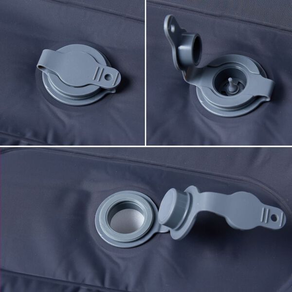 vidaXL Selvoppbl&aring;sende campingmadrass med pute for 1 person gr&aring;