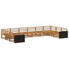 vidaXL Sofasett 10 stk. Solid akasietre