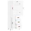vidaXL Highboard hvit 69,5x34x180 cm konstruert tre