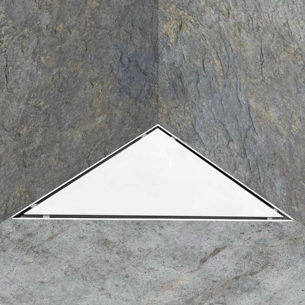 vidaXL Dusjavl&oslash;p med 2-i-1 sluk 25x25 cm rustfritt st&aring;l