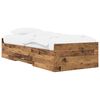 vidaXL Sengeramme med oppbevaring med skuff Gammelt tre 80 x 200 cm