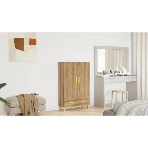 vidaXL Highboard artisan eik 70x31x115 cm konstruert tre