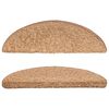 vidaXL Trappematter 10 stk 56x17x3 cm beige halvrund