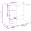 vidaXL Skrivebord artisan eik 102x50x76 cm konstruert tre