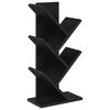 vidaXL Tre Bokhylle 4-Skuffer 30 x 18 x 60 cm Konstruert tre Svart eik