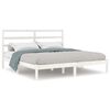 vidaXL Sengeramme hvit heltre 180x200 cm Super King