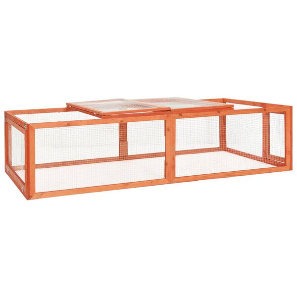 vidaXL Kaninbur 183x90x46,5 cm heltre gran