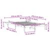 vidaXL Sengestamme med Sidebord Naturlig 160 x 210 cm Massiv furu