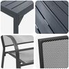 vidaXL Hage Spisegruppe 9 pcs Antrasitt Pulverlakkert st&aring;l