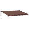 vidaXL Uttrekkbar markise Brun 500 &times; 350 cm Polyester