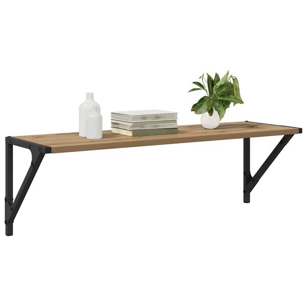 vidaXL Vegghyller 2 pcs Artisan Eik 80 x 25 x 25,5 cm Konstruert tre