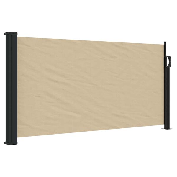 vidaXL Uttrekkbar sidemarkise beige 100x500 cm