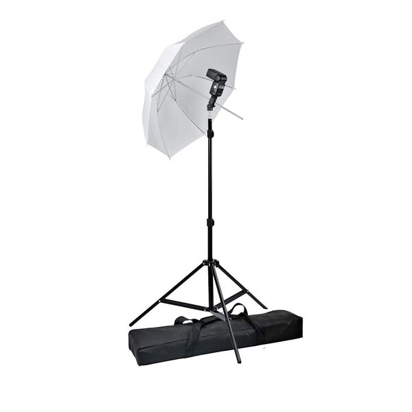 vidaXL Speedlight sett Svart Metall