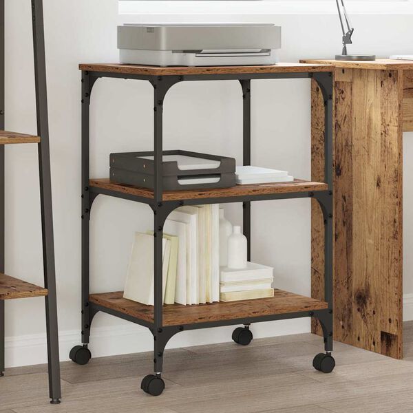 vidaXL Skiverstativ Gamle tre 50 x 41 x 75 cm Konstruert tre