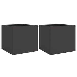 vidaXL Plantekasser 2 stk svart 32x30x29 cm st&aring;l