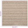 vidaXL Teppefliser gulv 20 stk 5 m&sup2; 50x50 cm stripet beige