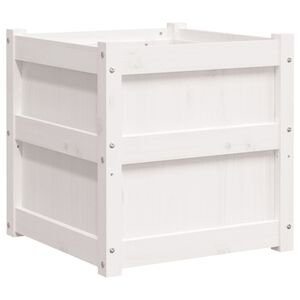 vidaXL Hageplantekasse hvit 50x50x50 cm heltre furu